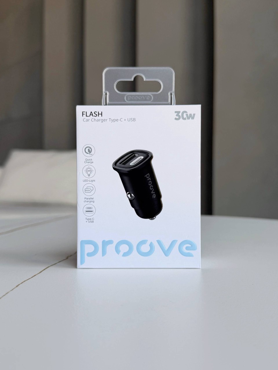 Автомобільний зарядний пристрій Proove Flash 30W (USB-A + USB-C)