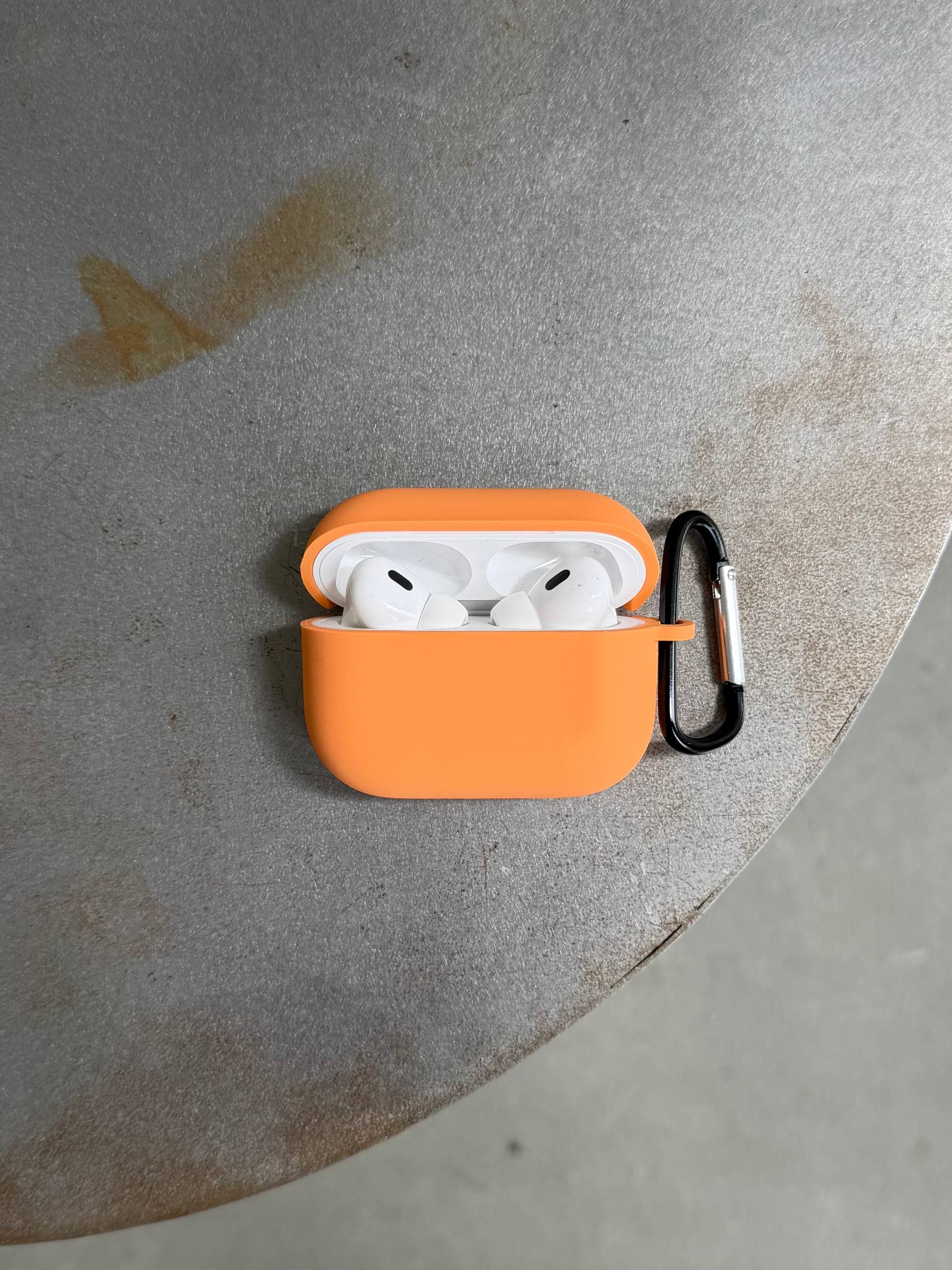Чохол на AirPods Pro 2 із мікрофіброю та карабіном Papaya (26)