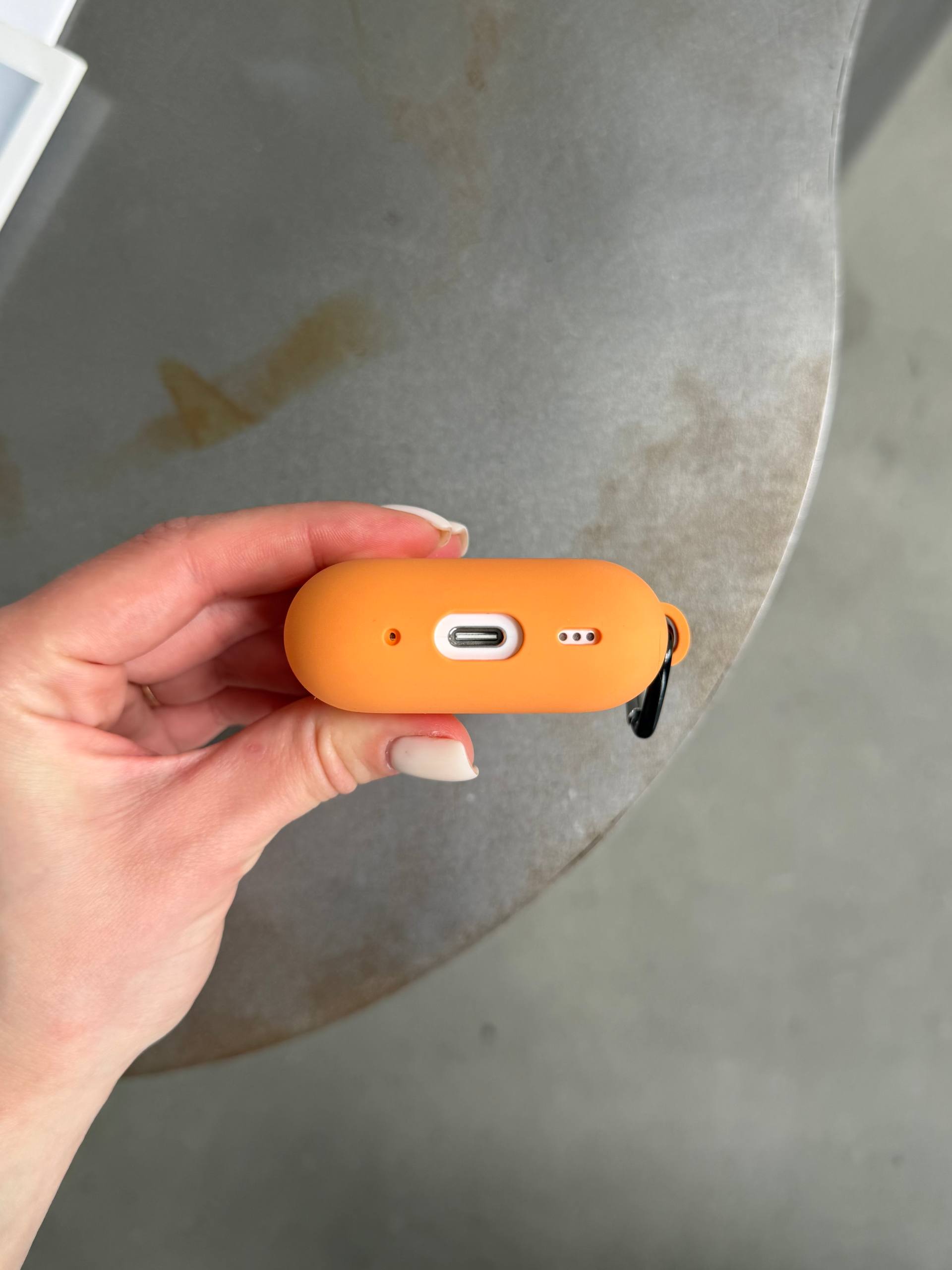 Чохол на AirPods Pro 2 із мікрофіброю та карабіном Papaya (26)