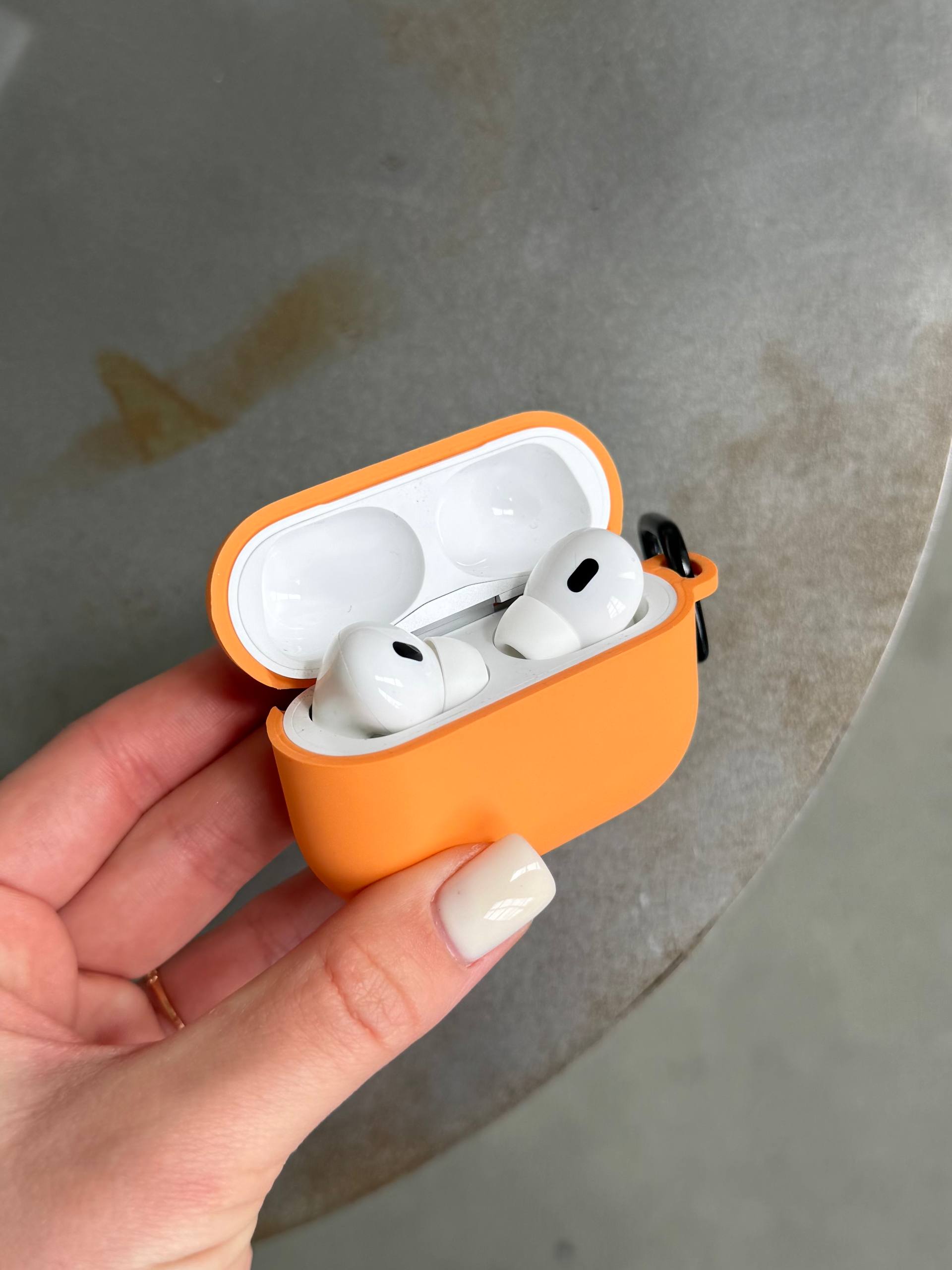 Чохол на AirPods Pro 2 із мікрофіброю та карабіном Papaya (26)