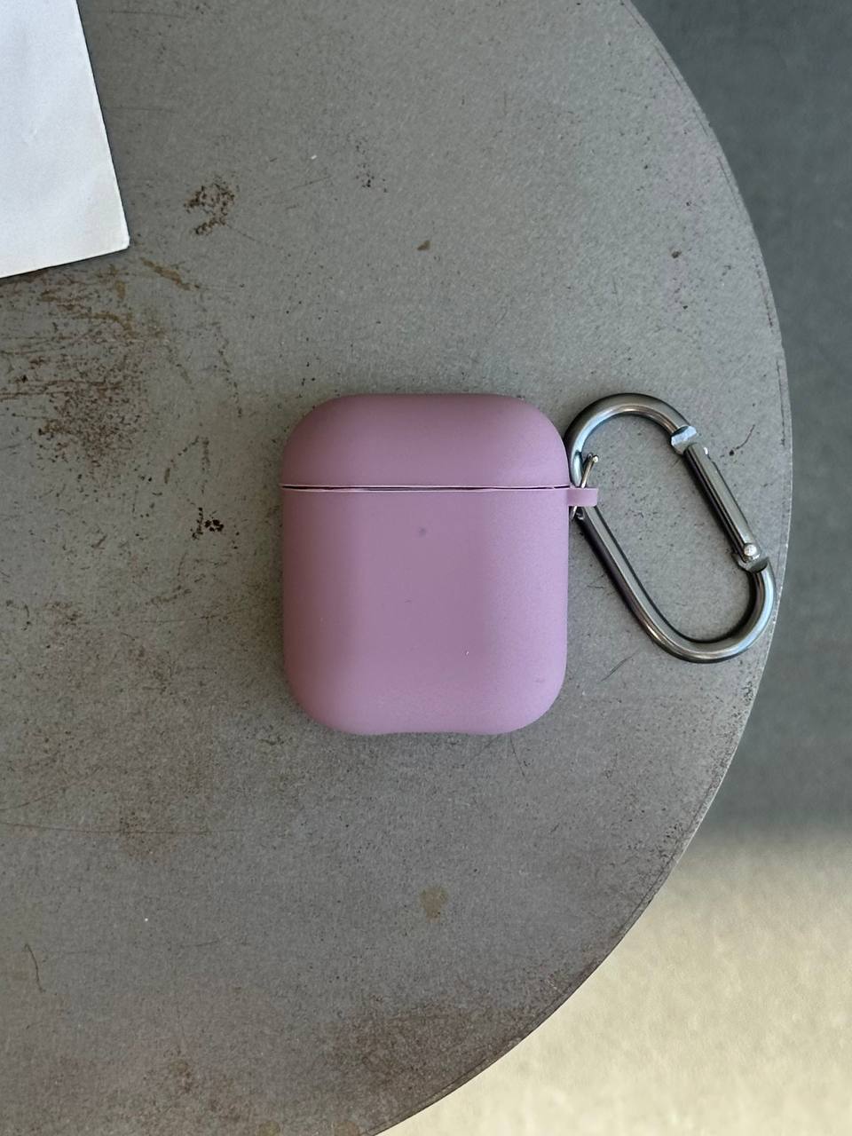 Чохол на AirPods 1 / 2 із мікрофіброю та карабіном Blueberry (13)