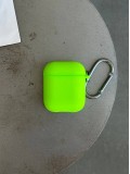 Чохол на AirPods 1/2 із мікрофіброю та карабіном Shiny Green (19)