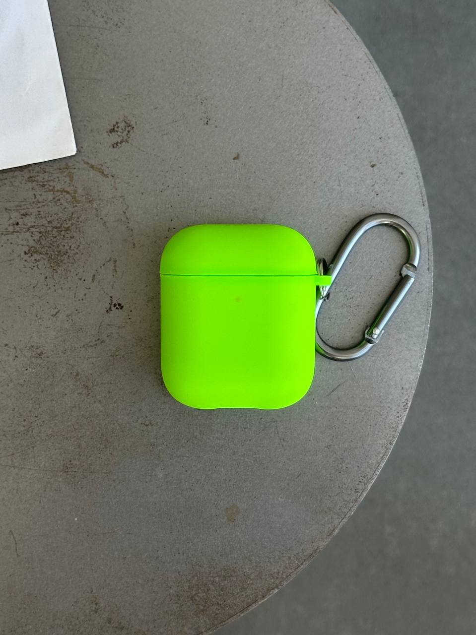 Чохол на AirPods 1 / 2 із мікрофіброю та карабіном Shiny Green (19)
