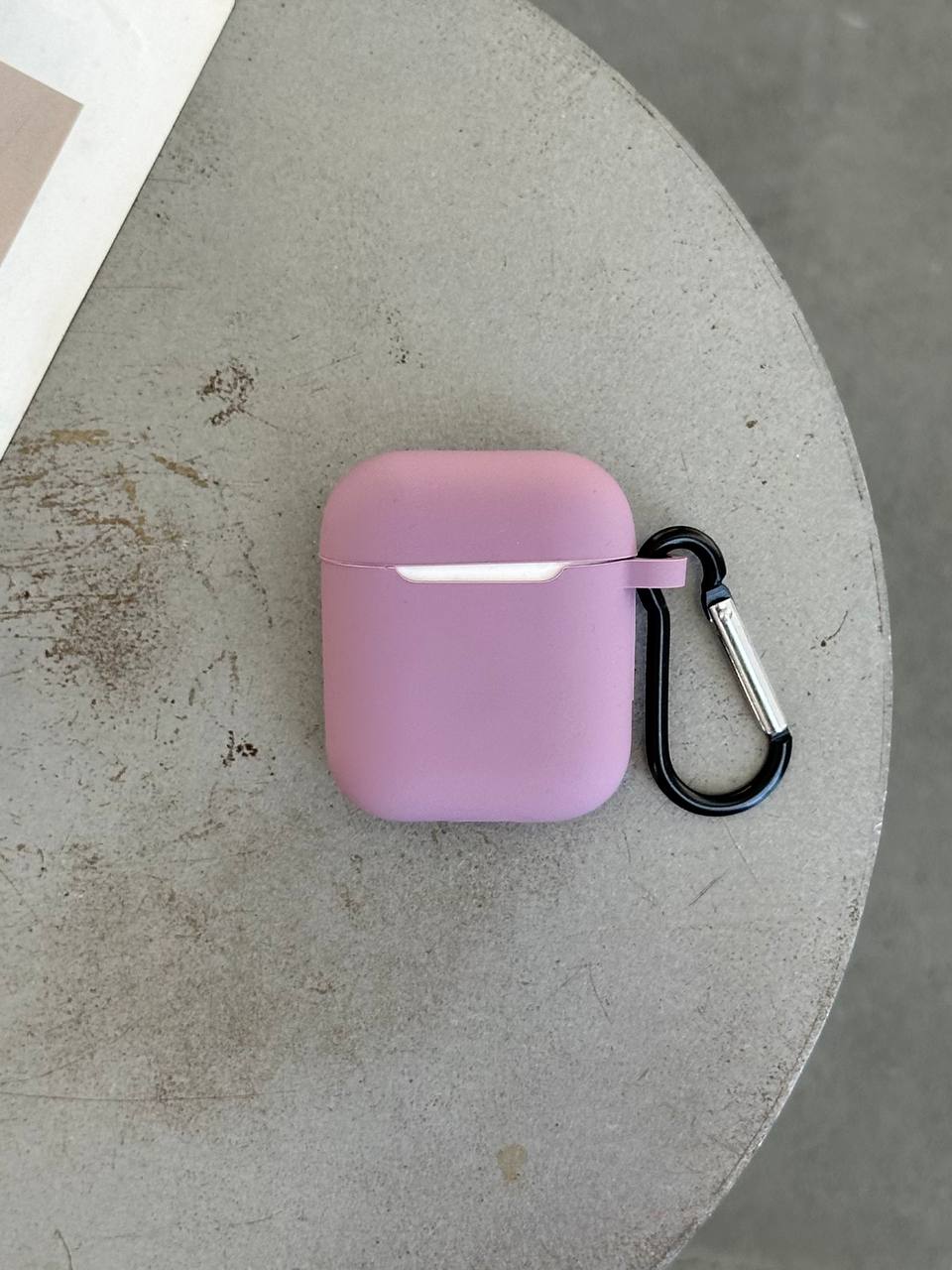 Чохол на AirPods 1 / 2 силіконовий із карабіном Blueberry (10)