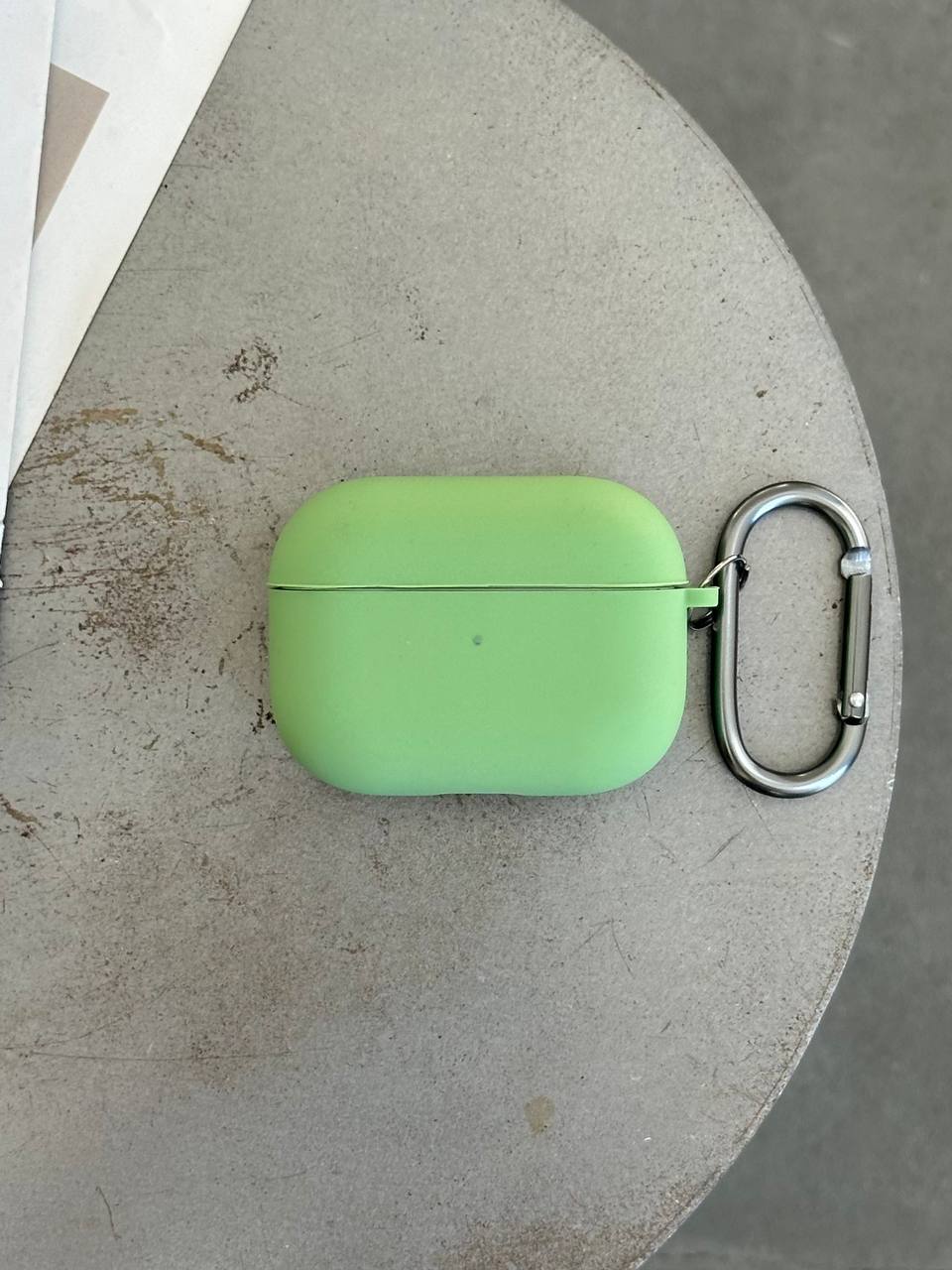 Чохол на AirPods 3 із мікрофіброю та карабіном Mint Gum (04)