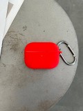 Чохол на AirPods Pro 3 із мікрофіброю та карабіном Red (10)