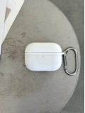 Чохол на AirPods Pro 3 із мікрофіброю та карабіном White (15)