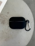 Чохол на AirPods 3 силіконовий із карабіном Black (05)