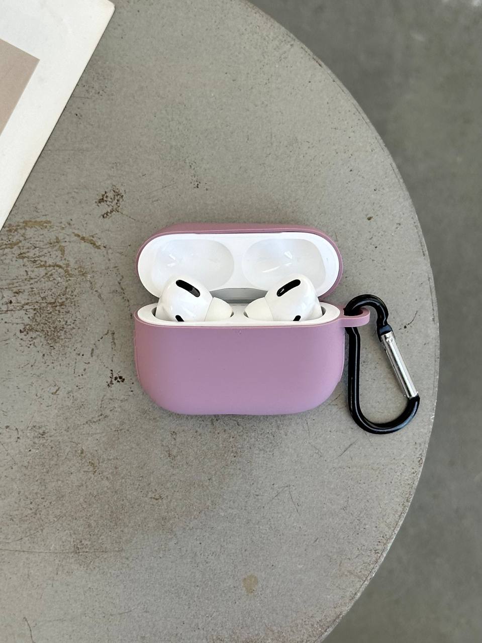 Чохол на AirPods 3 силіконовий із карабіном Blueberry (10)