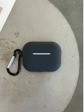 Чохол на AirPods 3 силіконовий із карабіном Graphite (09)