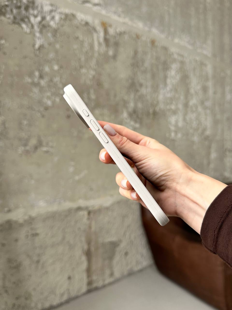 Чохол Silicone case з відкритою камерою на iPhone 17 Air Stone (15)