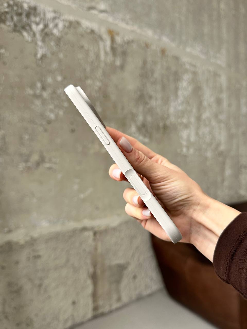 Чохол Silicone case з відкритою камерою на iPhone 17 Air Stone (15)