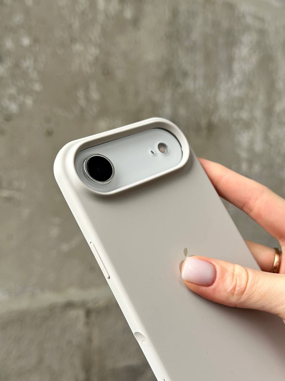 Чохол Silicone case з відкритою камерою на iPhone 17 Air Stone (15)