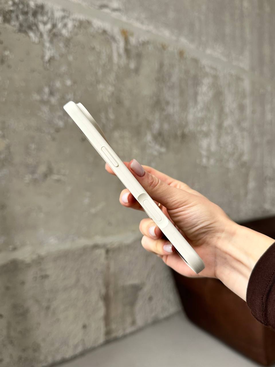 Чохол Silicone case з відкритою камерою на iPhone 17 Air Beige (16)