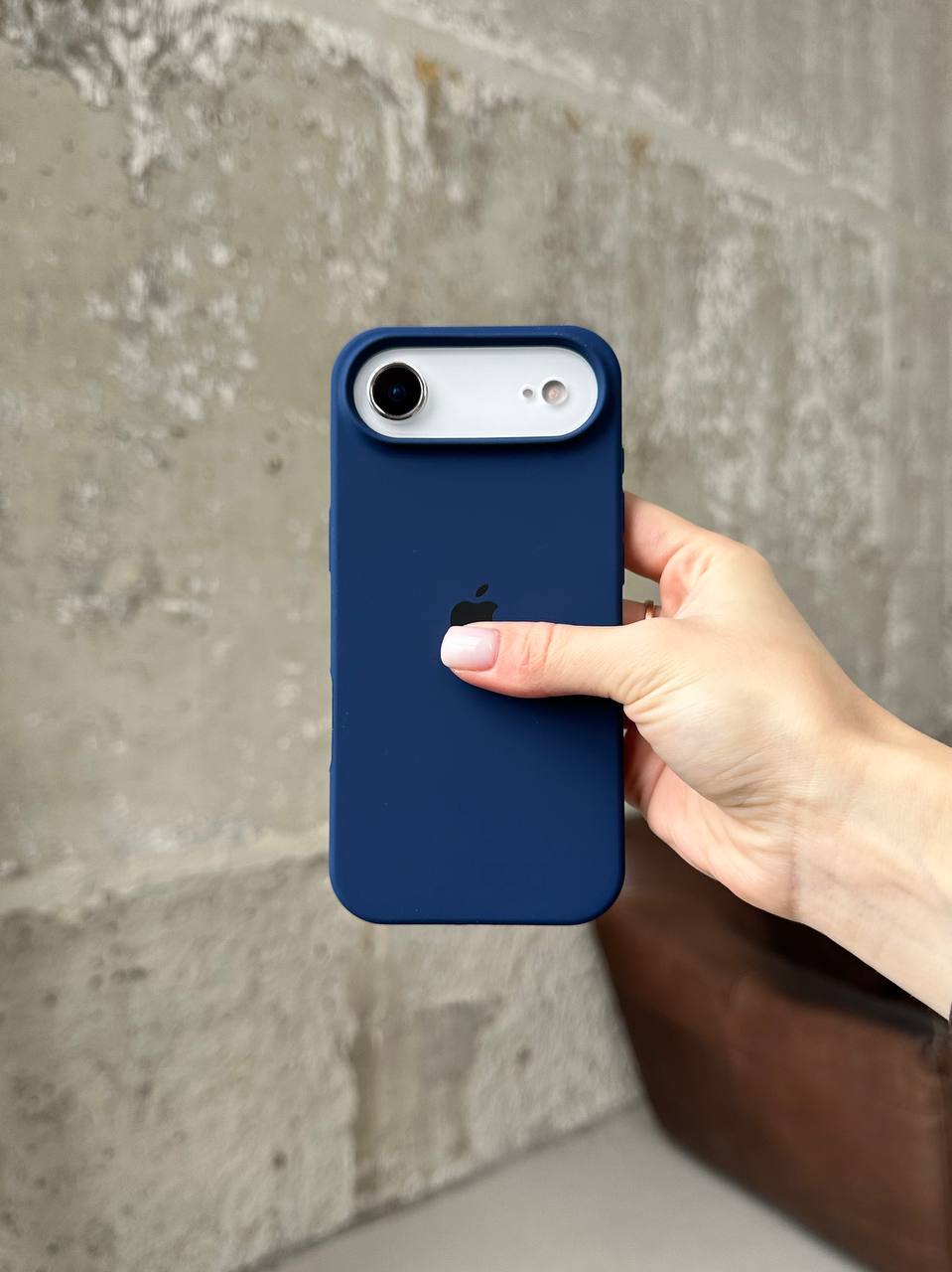 Чохол Silicone case з відкритою камерою на iPhone 17 Air Deep Navy (30)