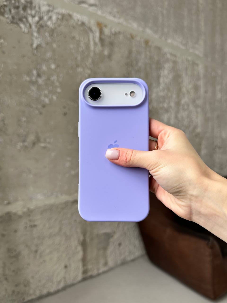 Чохол Silicone case з відкритою камерою на iPhone 17 Air Elegant Purple (23)