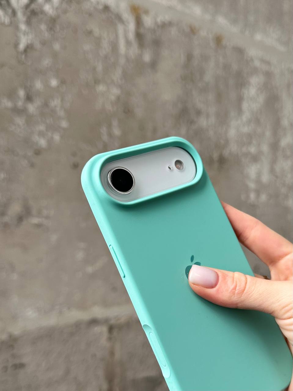 Чехол Silicone case с открытой камерой на iPhone 17 Air Sea Blue (10)