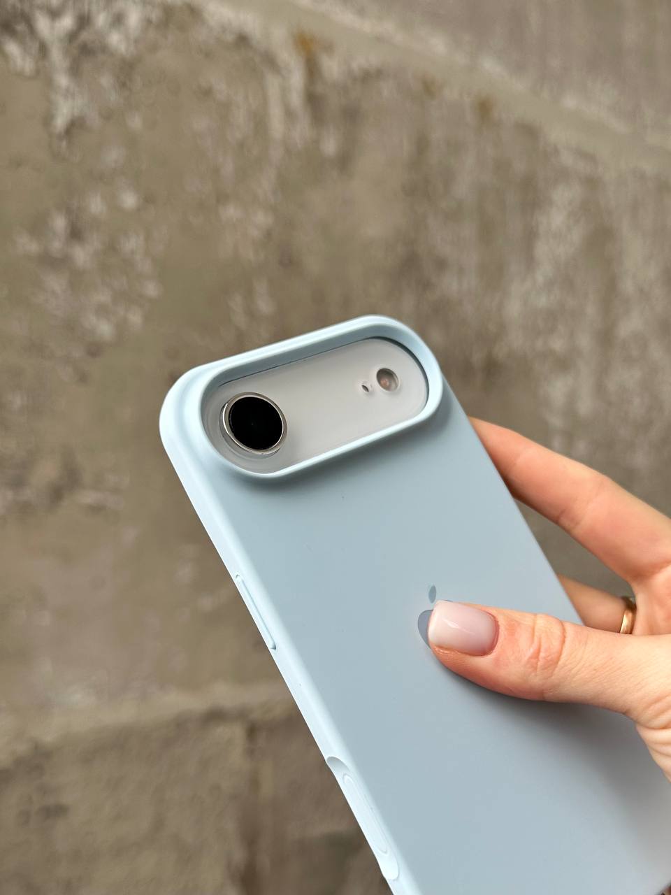 Чехол Silicone case с открытой камерой на iPhone 17 Air Sky Blue (33)