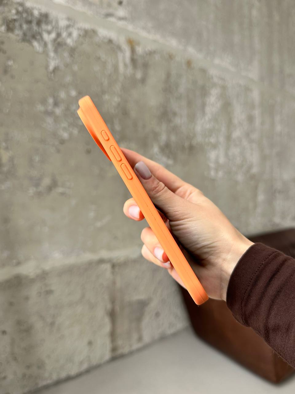 Чехол Silicone case с открытой камерой на iPhone 17 Air Papaya (40)