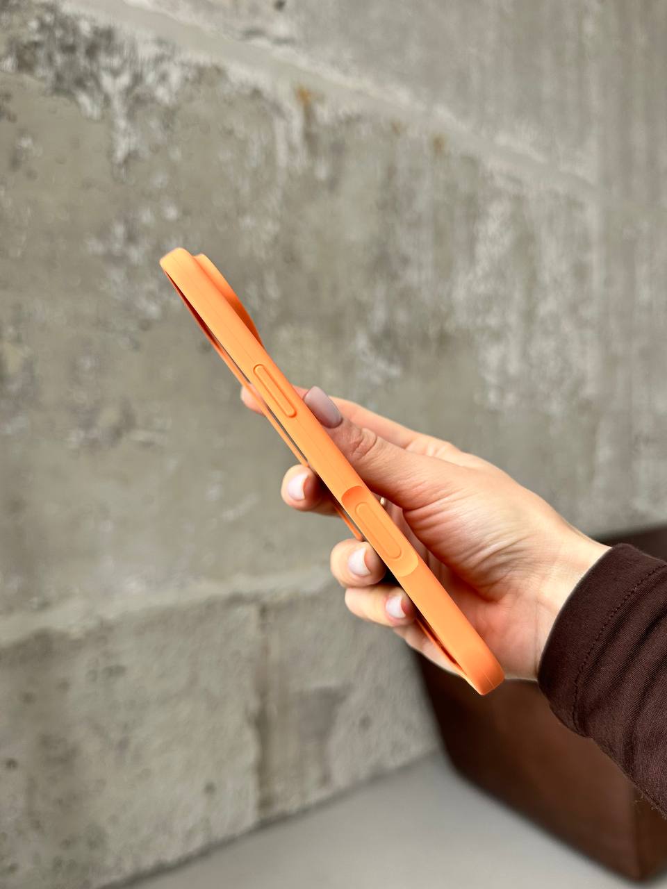 Чехол Silicone case с открытой камерой на iPhone 17 Air Papaya (40)