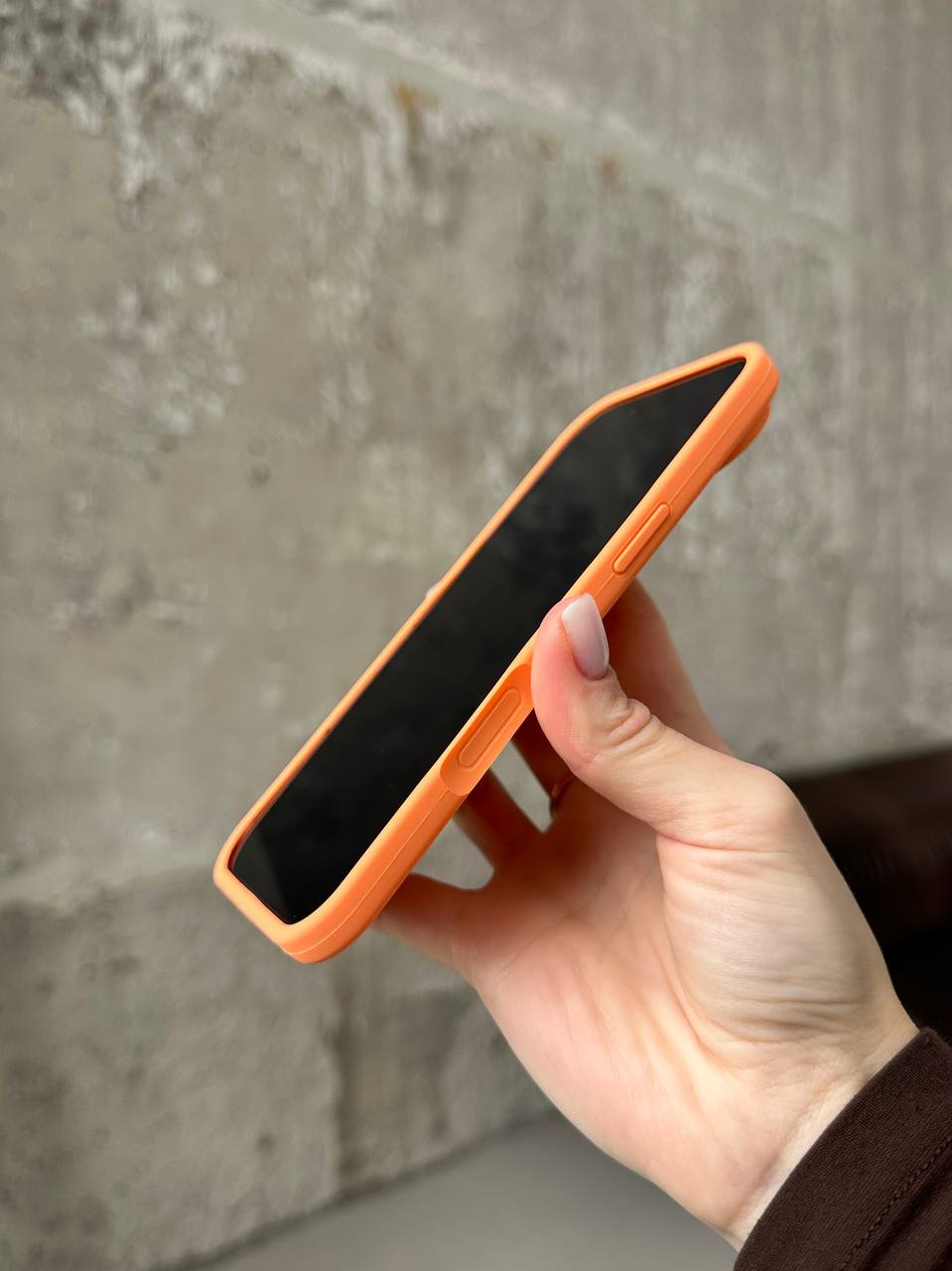 Чехол Silicone case с открытой камерой на iPhone 17 Air Papaya (40)