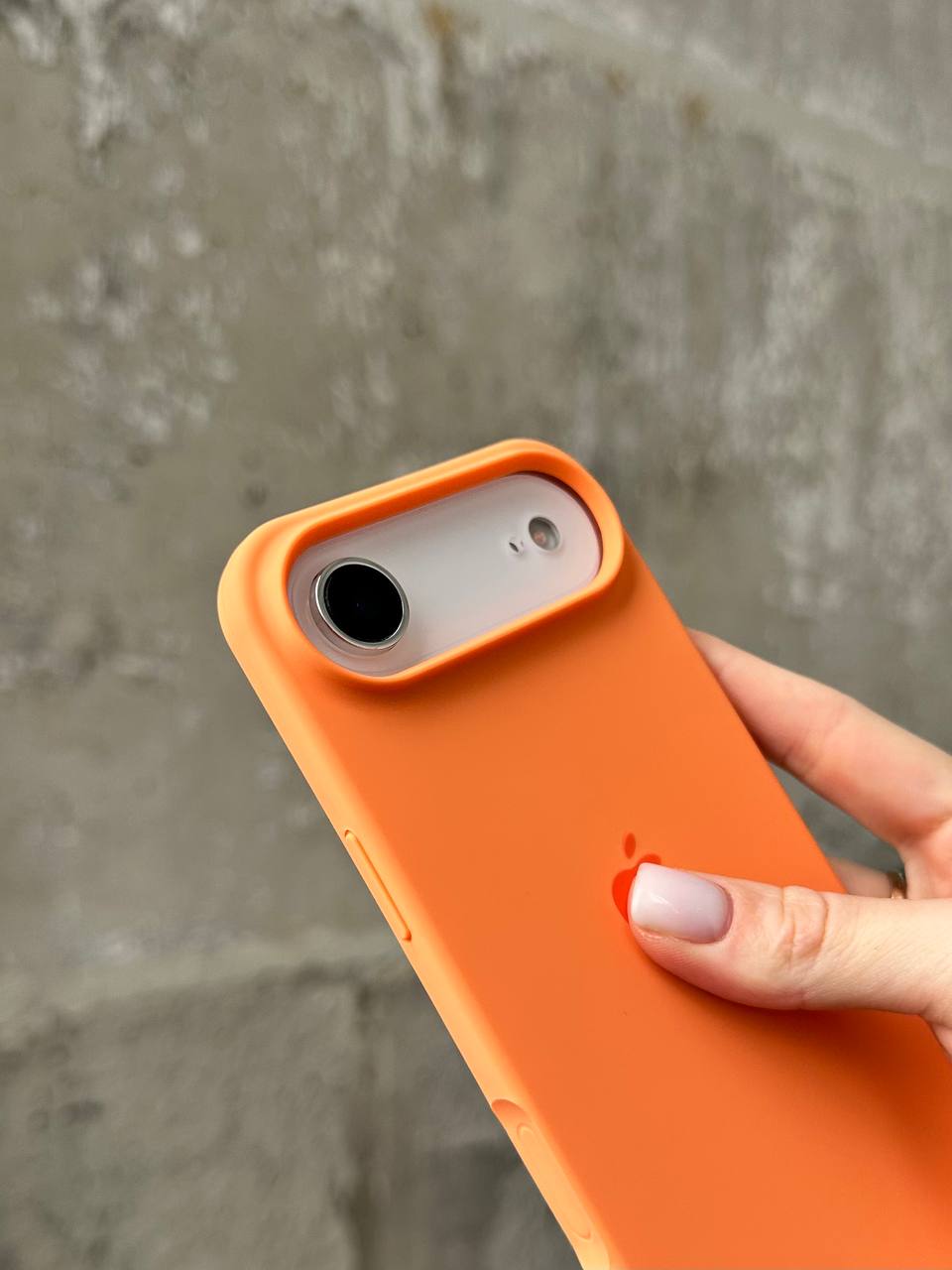 Чехол Silicone case с открытой камерой на iPhone 17 Air Papaya (40)