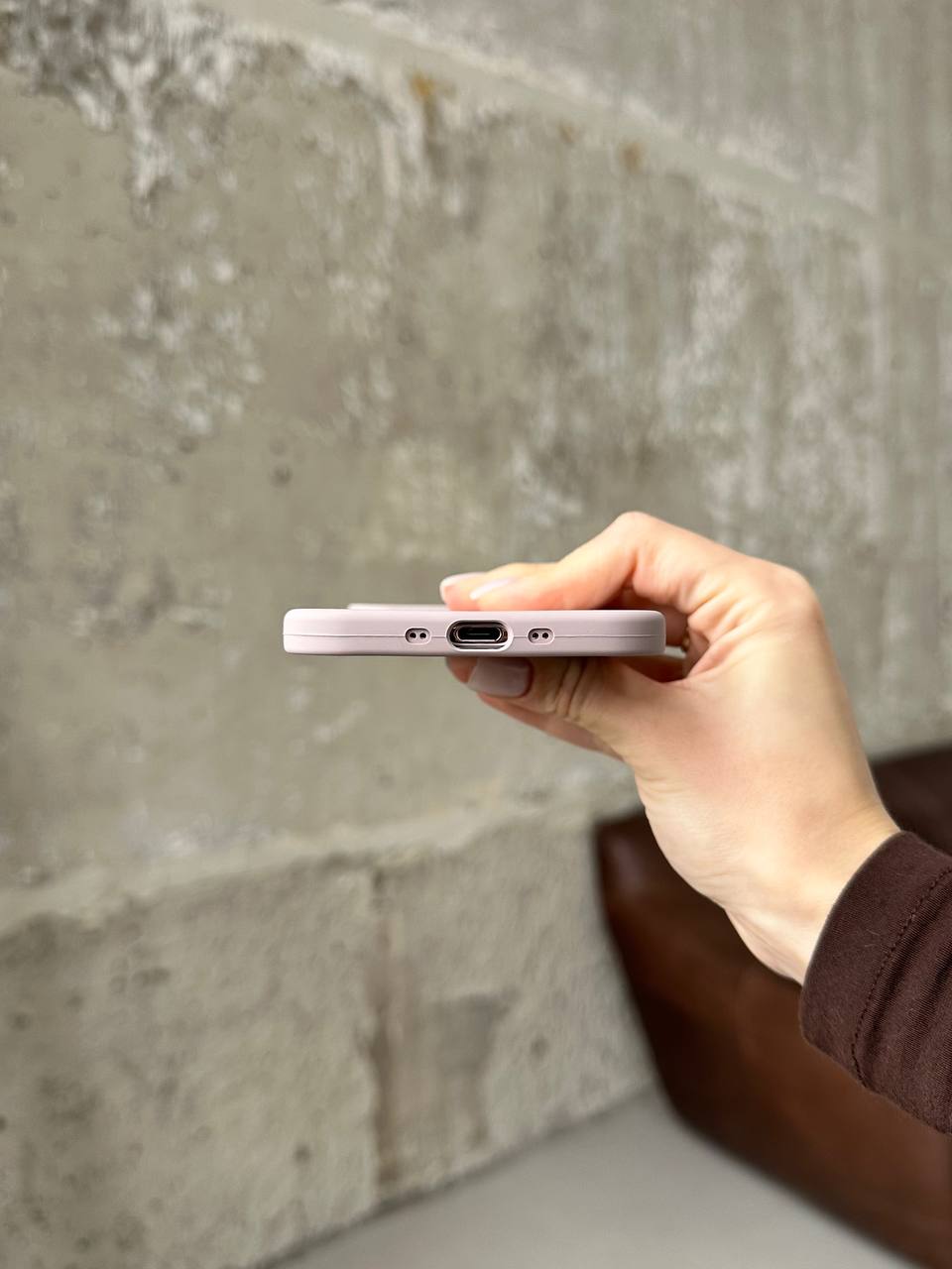 Чохол Silicone case з відкритою камерою на iPhone 17 Air Lavander (08)