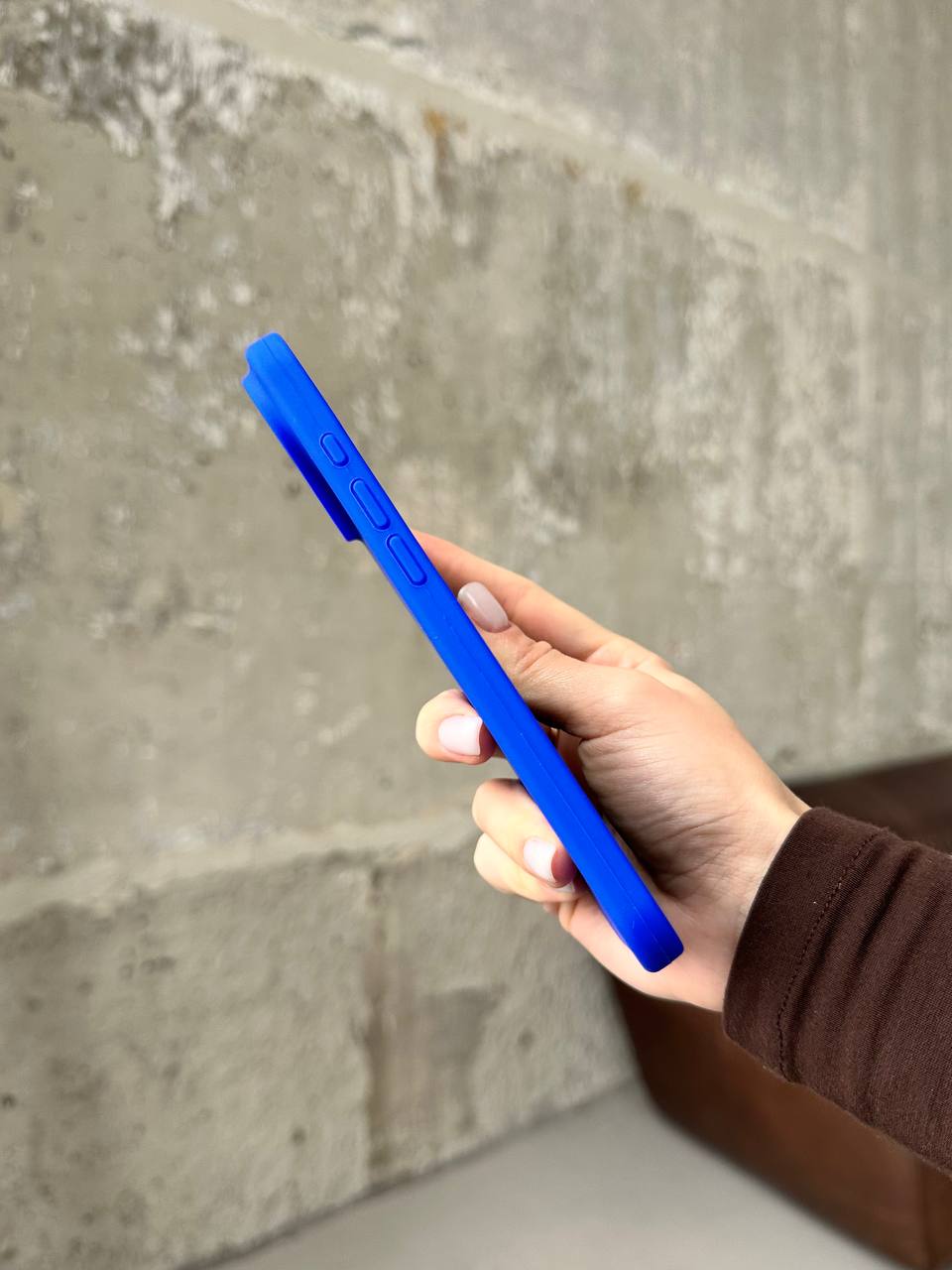 Чохол Silicone case з відкритою камерою на iPhone 17 Air Electric Blue (29)