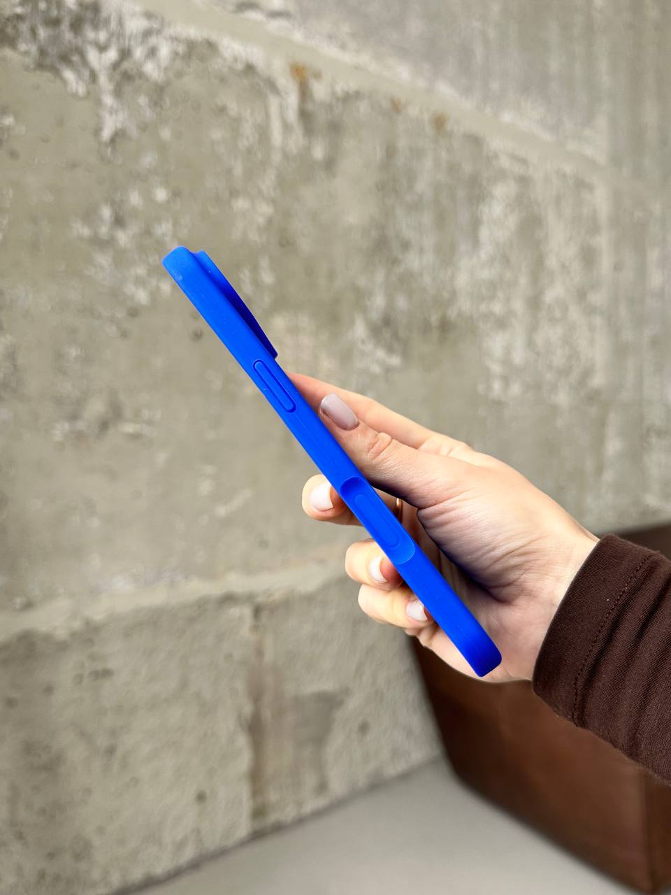 Чохол Silicone case з відкритою камерою на iPhone 17 Air Electric Blue (29)