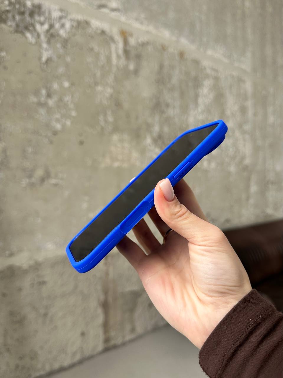 Чохол Silicone case з відкритою камерою на iPhone 17 Air Electric Blue (29)