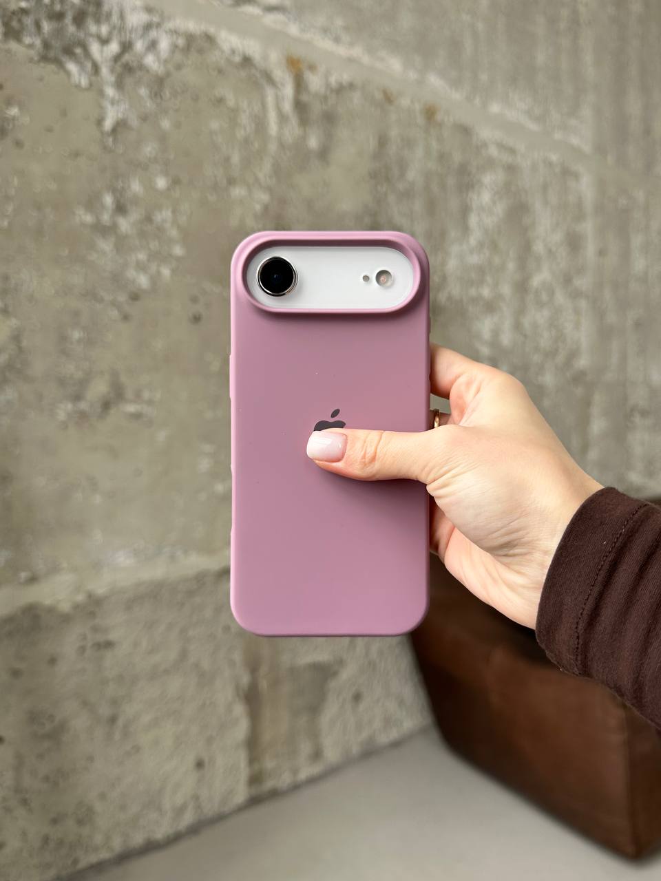 Чохол Silicone case з відкритою камерою на iPhone 17 Air Blueberry (20)