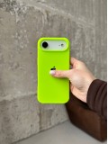 Чохол Silicone case з відкритою камерою на iPhone 17 Air Shiny Green (34)