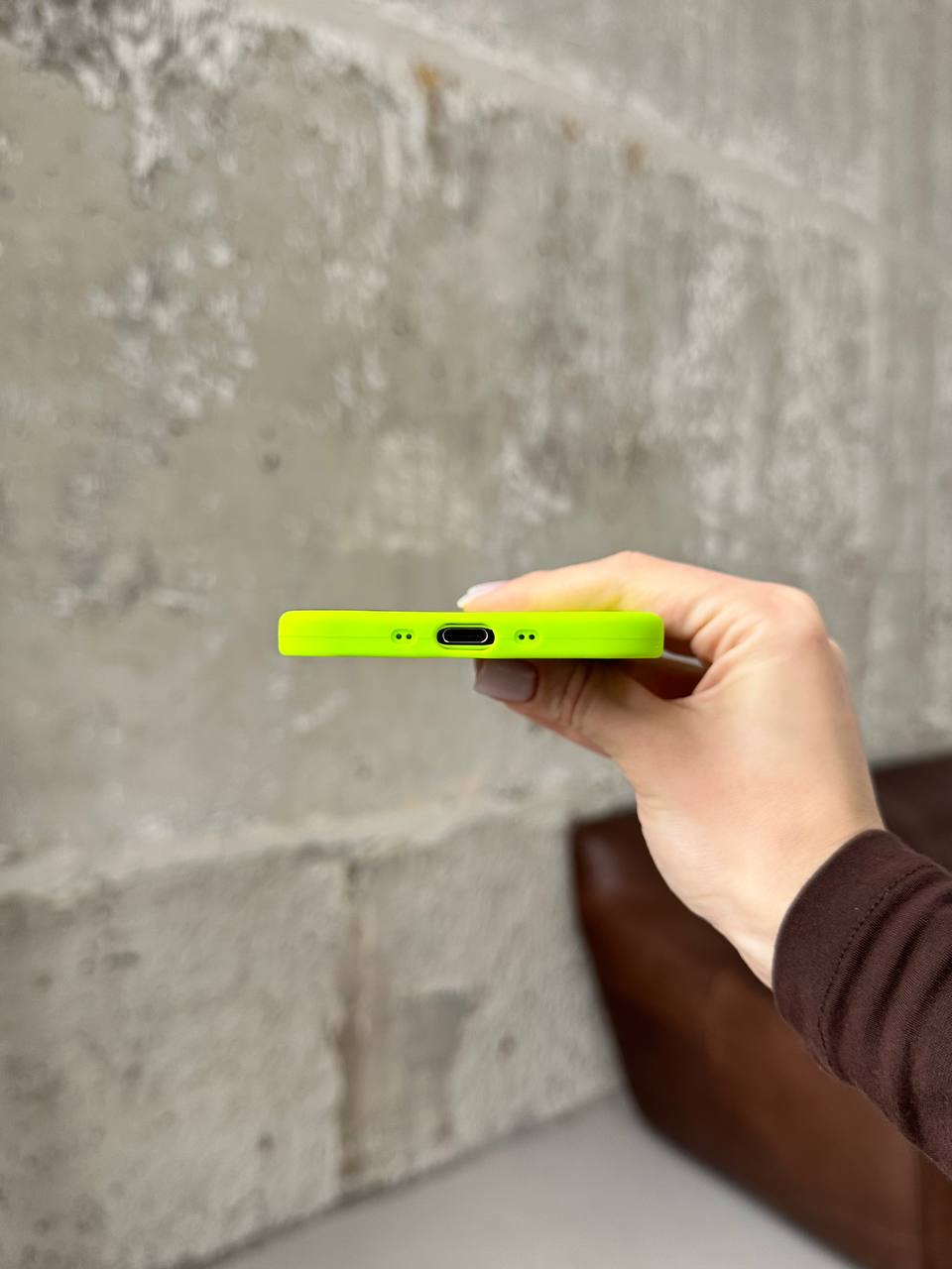 Чехол Silicone case с открытой камерой на iPhone 17 Air Shiny Green (34)