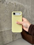 Чохол Silicone case з відкритою камерою на iPhone 17 Air Cream Yellow (41)