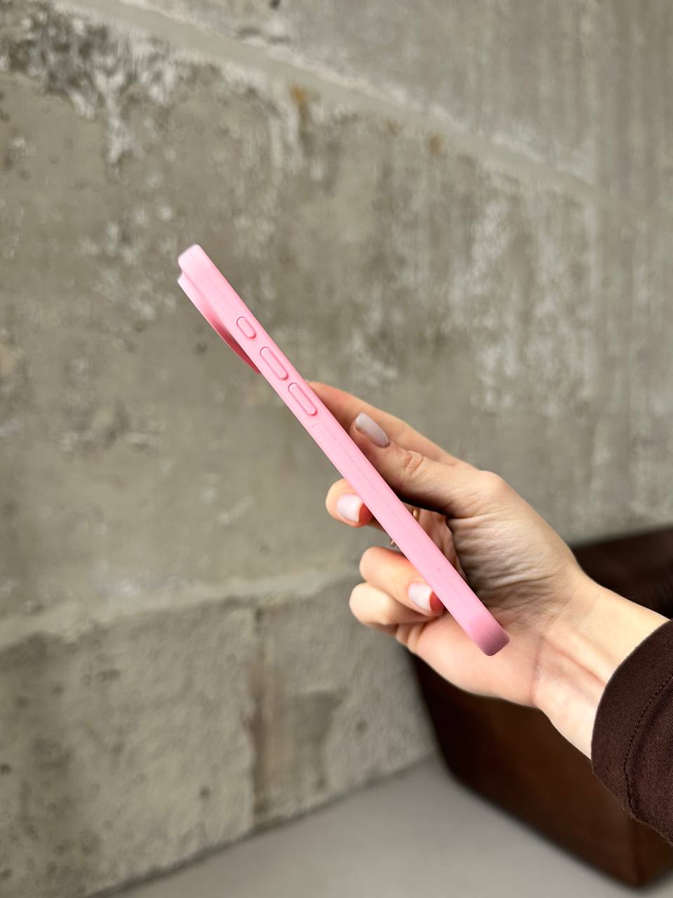 Чохол Silicone case з відкритою камерою на iPhone 17 Air Baby Pink (06)