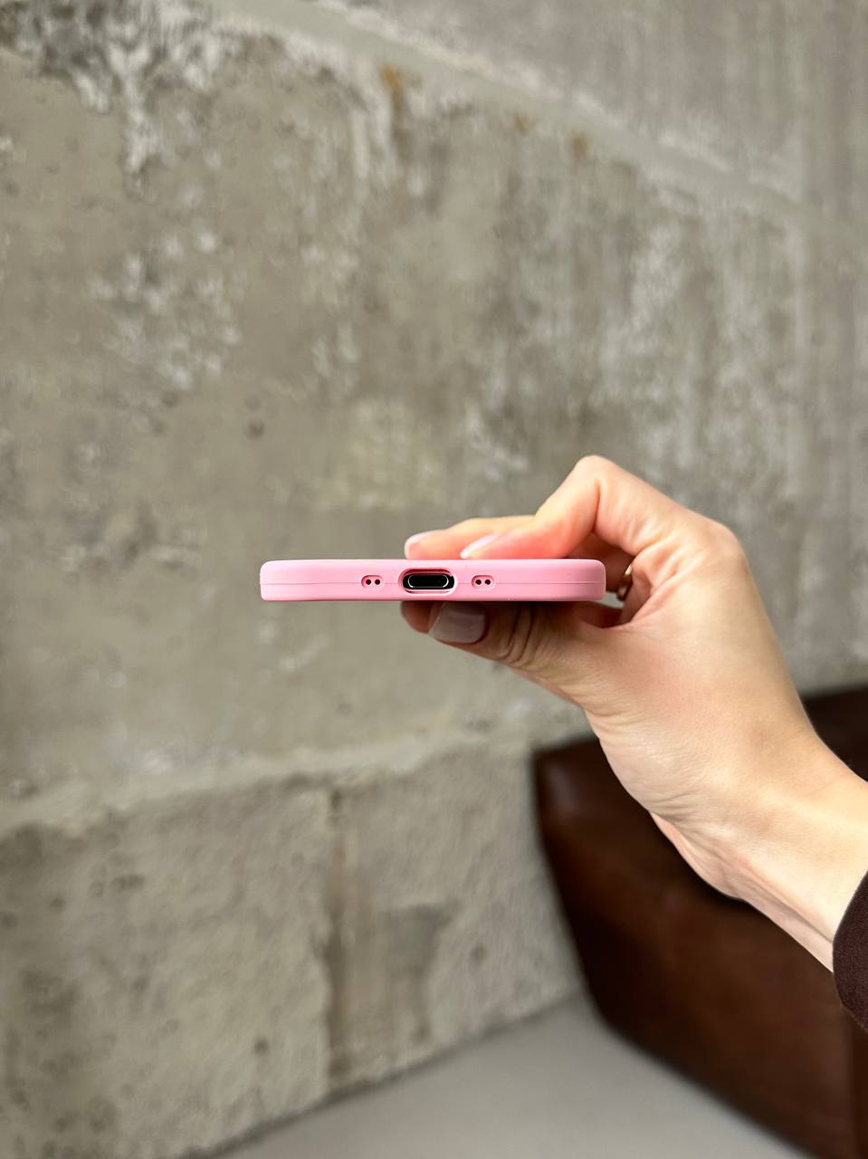 Чохол Silicone case з відкритою камерою на iPhone 17 Air Baby Pink (06)