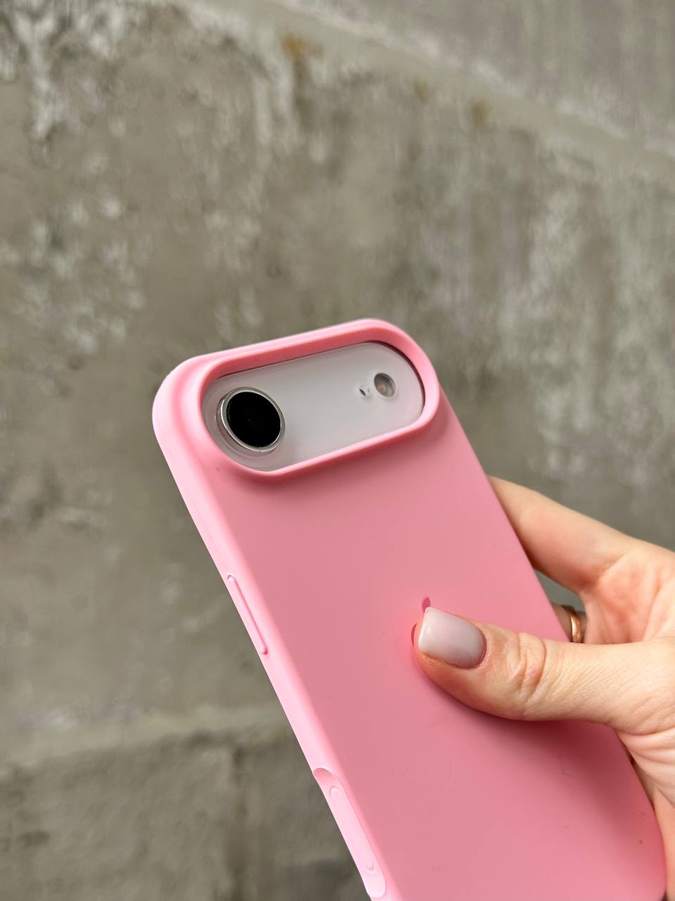Чохол Silicone case з відкритою камерою на iPhone 17 Air Baby Pink (06)