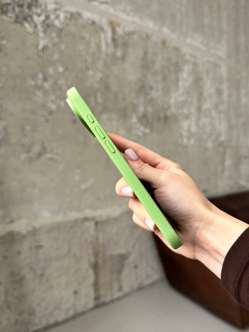 Чохол Silicone case з відкритою камерою на iPhone 17 Air Mint Gum (39)