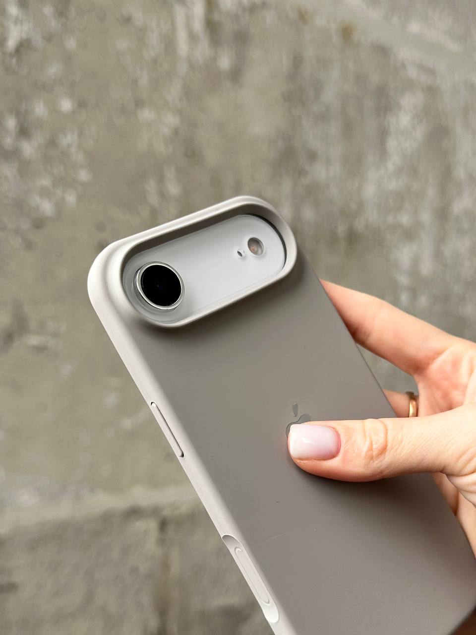 Чохол Silicone case з відкритою камерою на iPhone 17 Air Pebble (14)