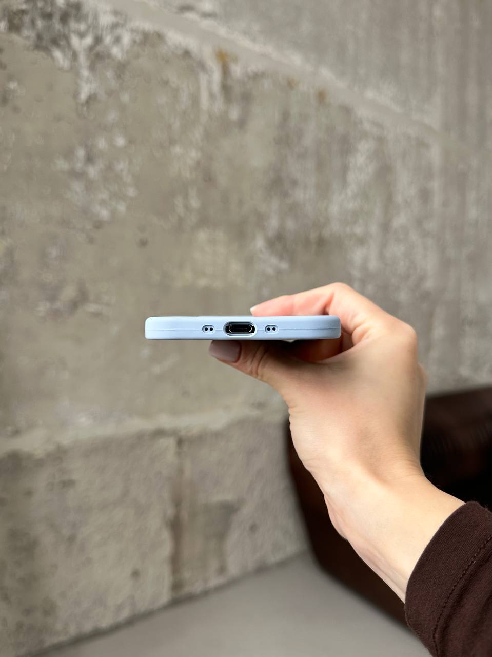 Чехол Silicone case с открытой камерой на iPhone 17 Air Lilac (05)
