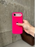 Чохол Silicone case з відкритою камерою на iPhone 17 Air Shiny Pink (35)