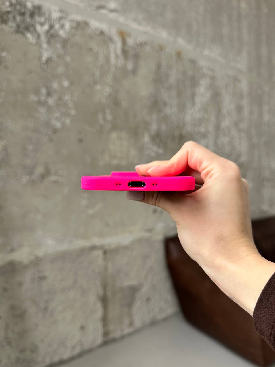 Чехол Silicone case с открытой камерой на iPhone 17 Air Shiny Pink (35)
