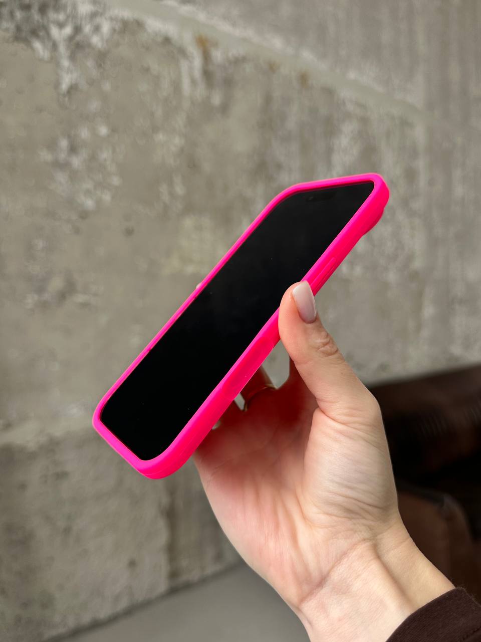 Чехол Silicone case с открытой камерой на iPhone 17 Air Shiny Pink (35)
