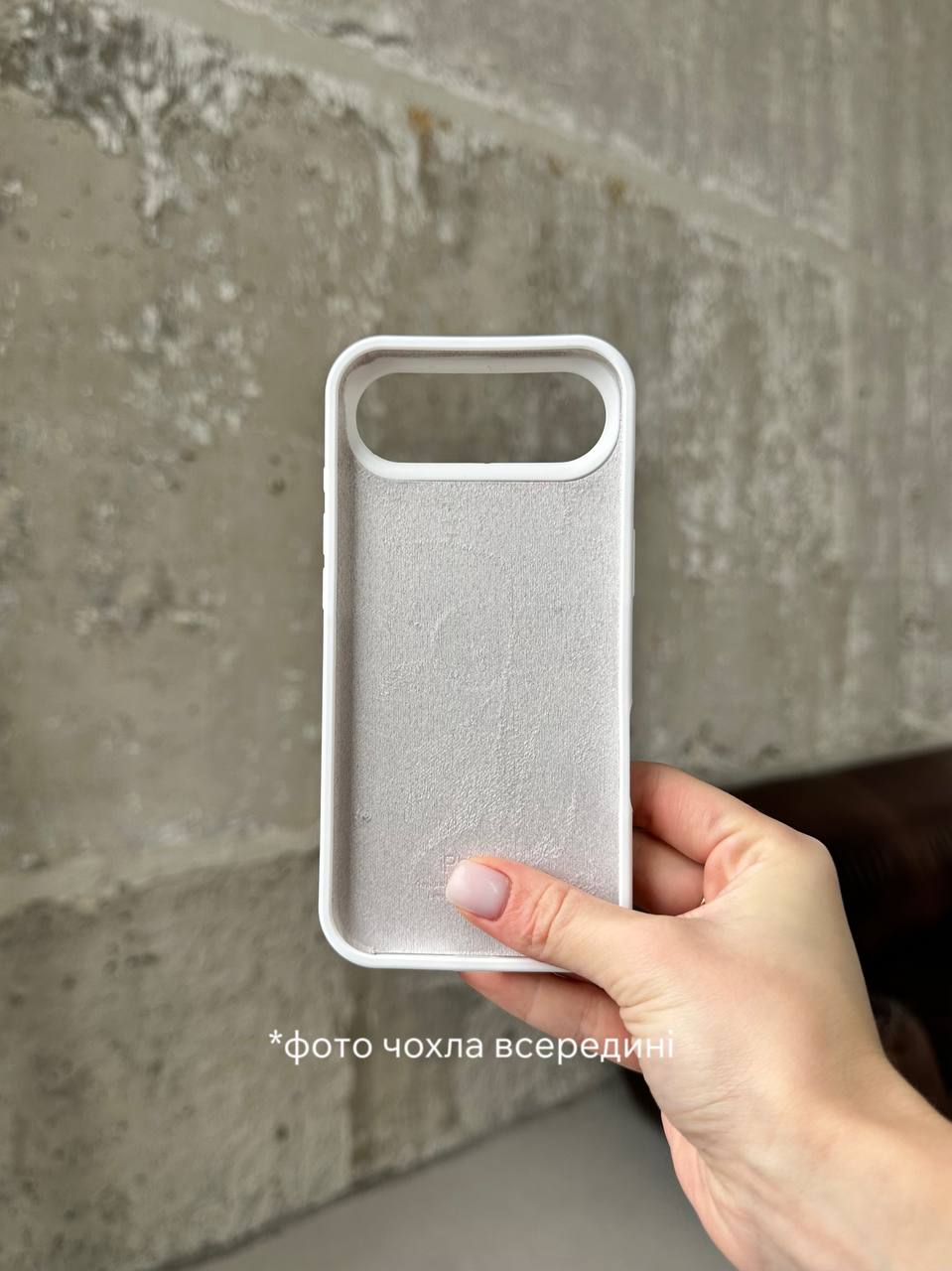 Чохол Silicone case з відкритою камерою на iPhone 17 Air Beige (16)