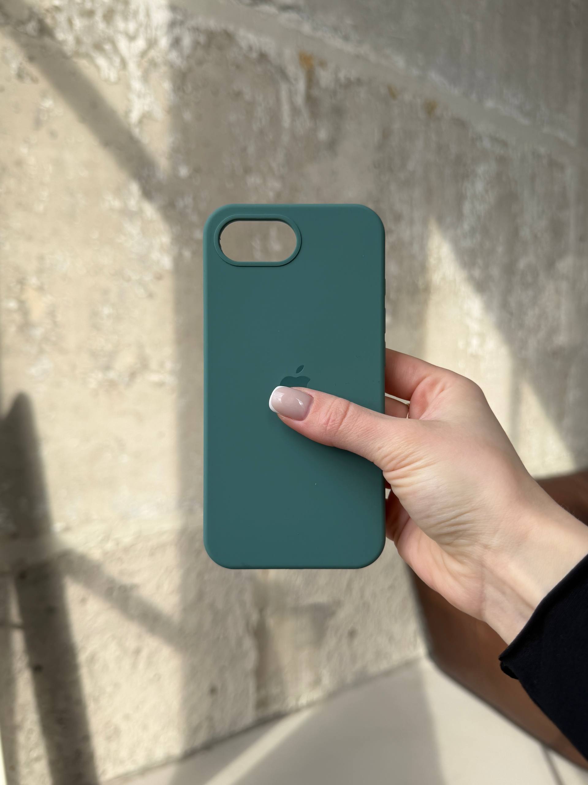 Чехол Silicone case с открытой камерой на iPhone 16e / 17e Pine Green (36)