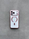 Чохол кольоровий Shining case з Magsafe на iPhone 17 Pro Max Pink