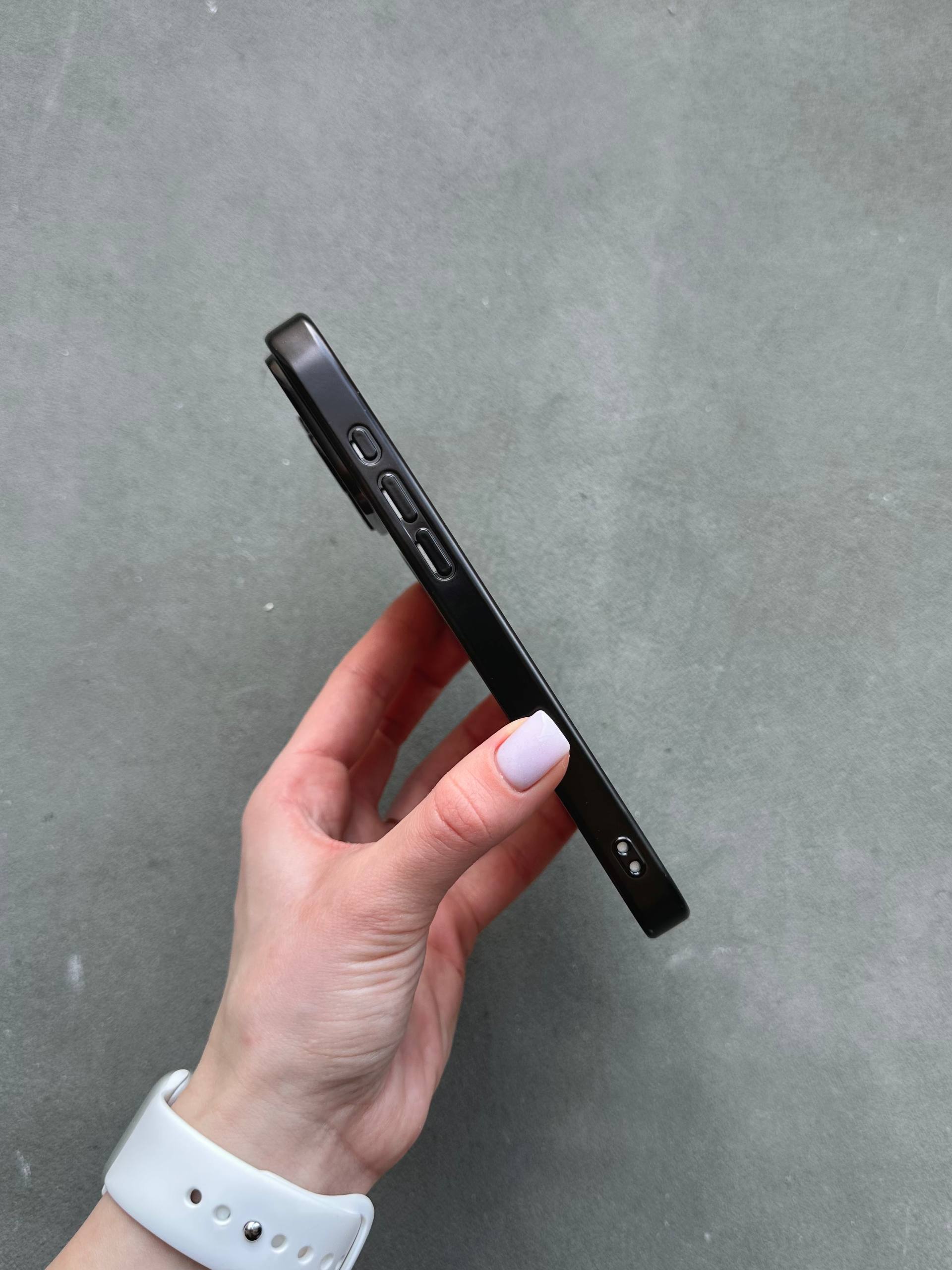 Чохол кольоровий Shining case з Magsafe на iPhone 17 Pro Max Black