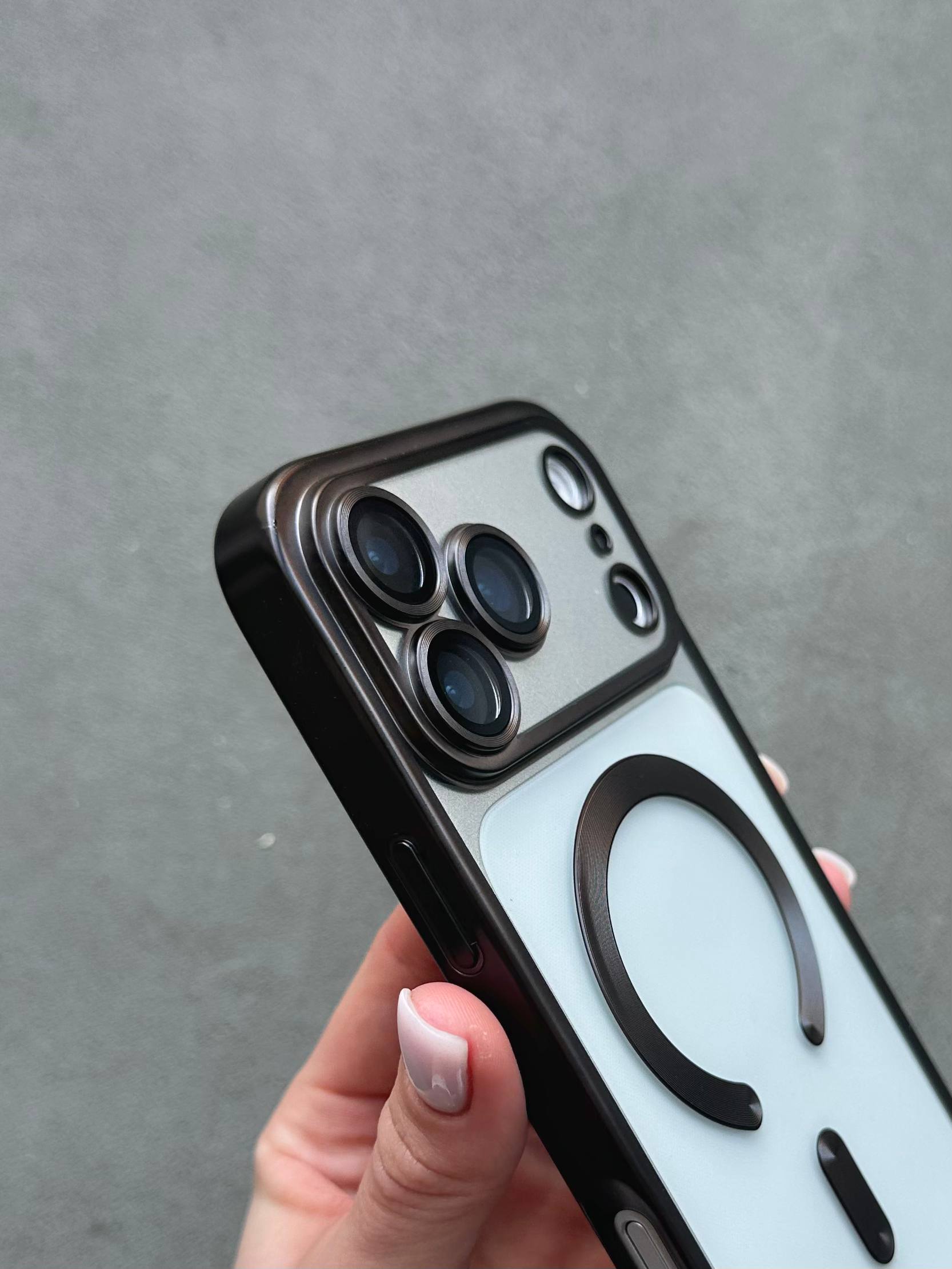 Чохол кольоровий Shining case з Magsafe на iPhone 17 Pro Max Black