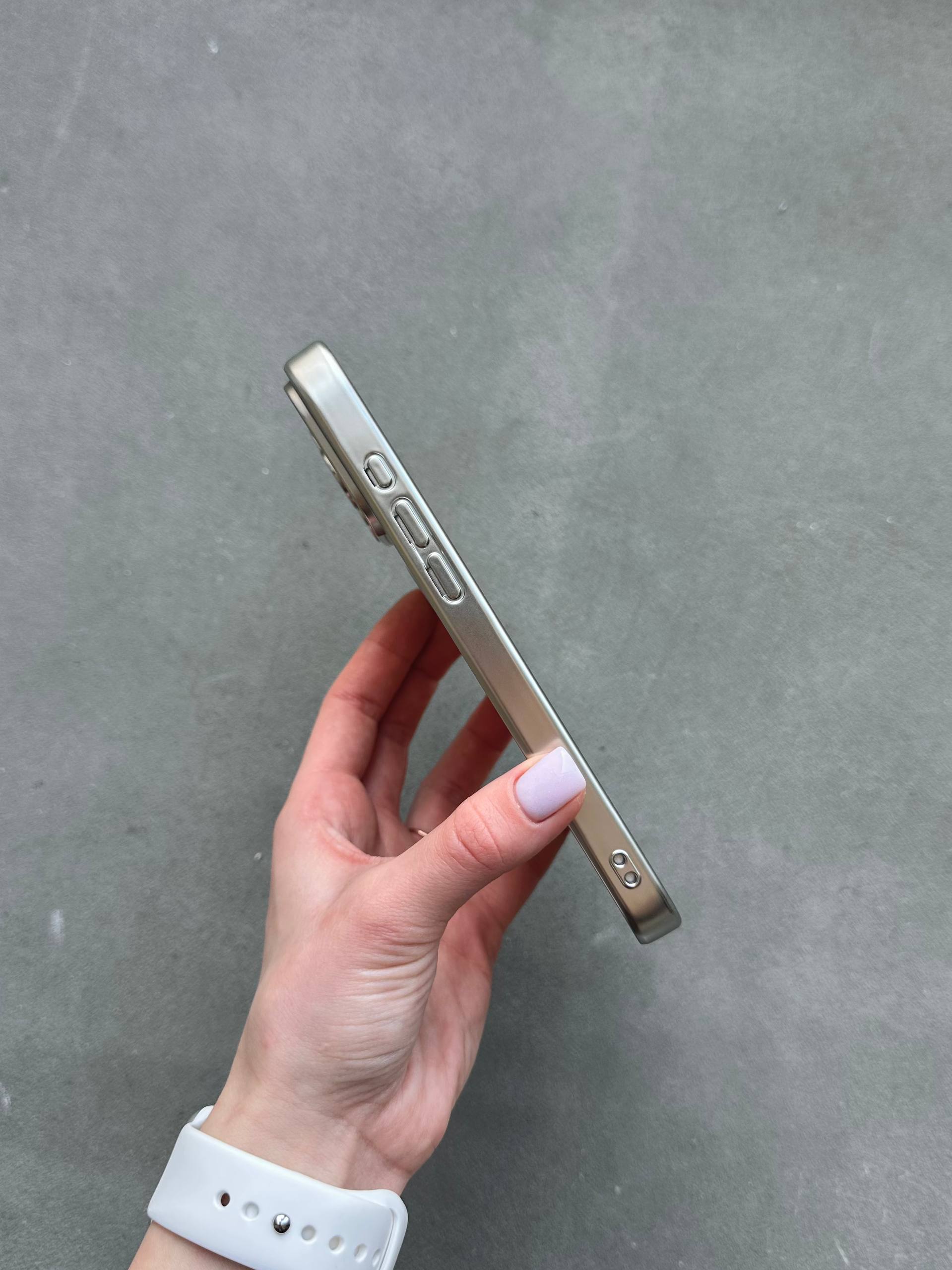 Чохол кольоровий Shining case з Magsafe на iPhone 17 Pro Max Silver