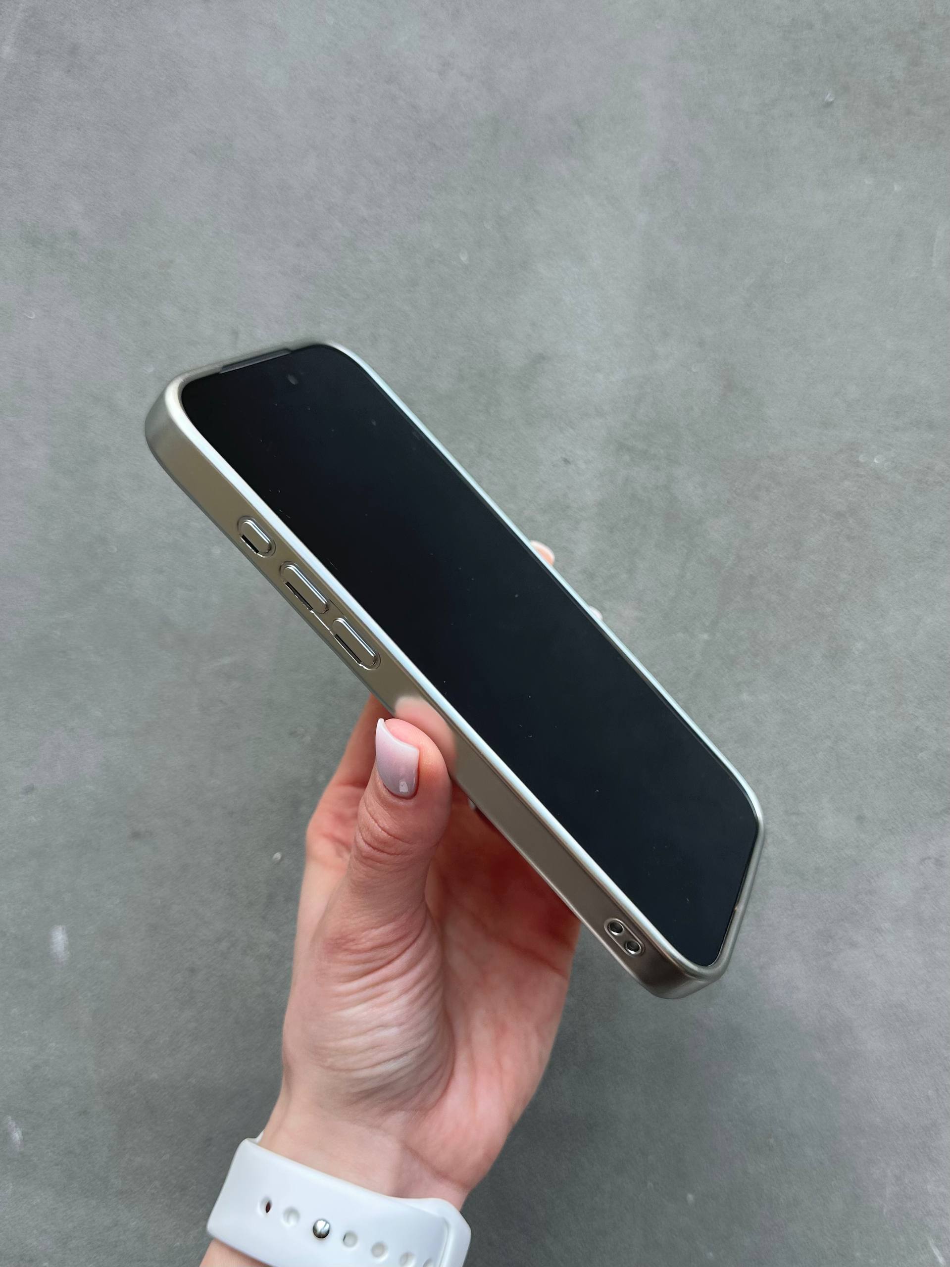 Чохол кольоровий Shining case з Magsafe на iPhone 17 Pro Max Silver